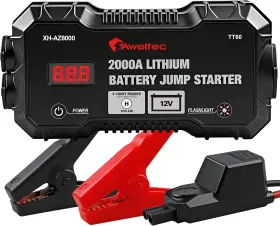 Ao Mei Xh-az8000 Car Battery Jump Starter 2000a Portable Jumper Pack 12v Lithium Pow