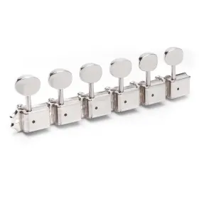 Gotoh An1954 Locking Vintage Oval Knob 6-in-line Tuners Nickel