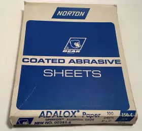 Norton 00285-6 Vintage 150 Grit Sandpaper 50 Sheets Aluminum Oxide 9 Inch X11 00285-6