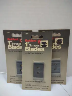 3110 Red Devil 3166 3 Pack # Scraper Blades 1 Inch Fits All Purpose Handles 2 3110 Red Devil 3166 3 Pack # Scraper Blades 1 Inch Fits All Purpose Handles 2
